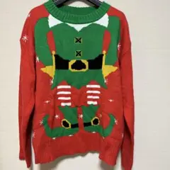 クリスマス　アグリーセーター　エルフデザイン ニットセーター