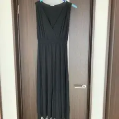 GU ノースリーブ ロングワンピース ブラック