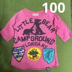 GOTHAM キッズ Tシャツ ピンク キャンプデザイン グランドスラム 100のサムネイル