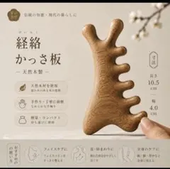 袋付き！天然木製 かっさプレート 経絡かっさ 首肩ケア フェイスラインのサムネイル