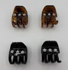 ストーン付きミニヘアクリップセット