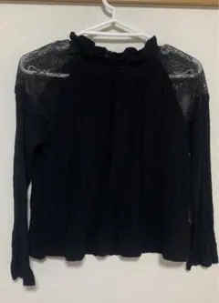 ZARA トップス　シースルー　黒