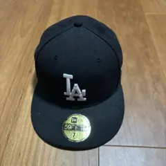 New Era 59FIFTY LA ブラックキャップ 7 1/8