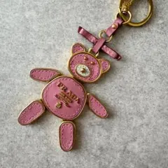 未使用・箱付】GUCCI グッチ キーホルダー ピンク くま バッグチャーム