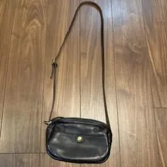 DOUBLE RL 黒 レザー サコッシュ ショルダーバッグ　RRLのサムネイル
