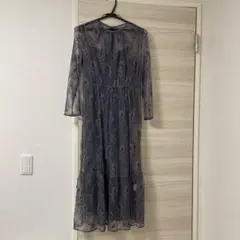 グレー レース パーティードレス Fサイズ