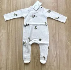 ❤️新品タグ付き❤️organiczooオリーブ柄ロンパース3~6ヶ月