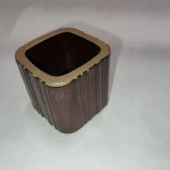 茶道具 陶器 蓋置 飴釉 鎬文