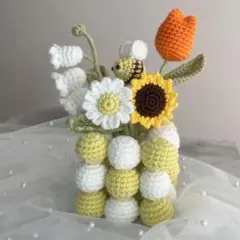 はちと花のあみぐるみ花束box