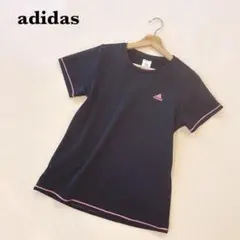 アディダス adidas 半袖Tシャツ L ネイビー ロゴ スポーツウェア
