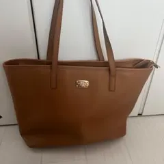 マイケルコース　トートバッグ　大容量　A4可　肩掛け　ブラウン　ゴールドロゴ