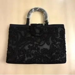 美品 エルマンノシェルヴィーノ トートバック ブラック 黒 レース ポーチ付き 美品 エルマンノシェルヴィーノ トートバック ブラック 黒 レース