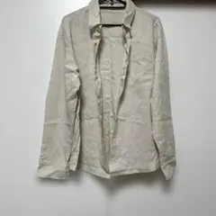長袖 ネルシャツ ベージュ XSサイズのサムネイル