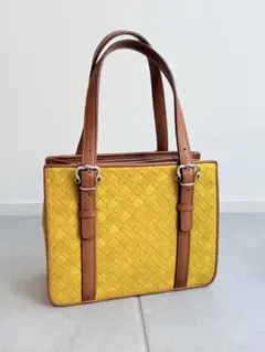 【希少・カード付】ボッテガヴェネタ イントレチャート トートバッグ イエロー