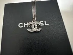 CHANEL ネックレス/ペンダント ココマーク/CC ラインストーン シルバー