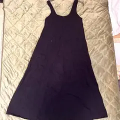 《ZARA》ザラ　マキシ丈Aライン　ノースリーブワンピース【XS】ブラック