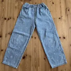 branshes リボン刺繍 デニムパンツ 140cmのサムネイル