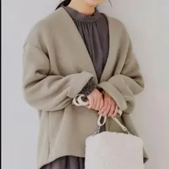 Green Label Relaxing ダンボール コートノーカラージャケット