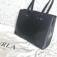 FURLA フルラ　トートバッグ　レザー　A4収納　ブラック　黒　保存袋付き