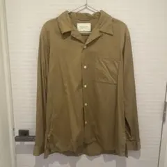 PUBLIC TOKYO ベージュ長袖オープンカラーシャツのサムネイル