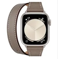 新品✨️ アップルウォッチ バンド 二重巻き キャメルブラウン