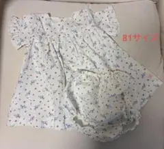 ７日までお値下げ 新品　プチバトー　花柄上下SET サイズ81のサムネイル