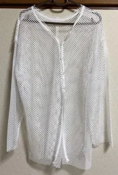 w closet メッシュクルーネックカーデ　前後OK