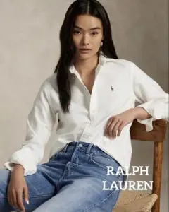美品Ralph Lauren オックスフォードボタンダウンシャツ　ホワイト
