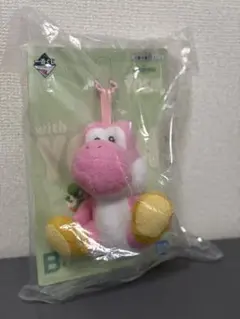 一番くじ スーパーマリオ with YOSHI B賞 ピンクヨッシー 新品未開封のサムネイル