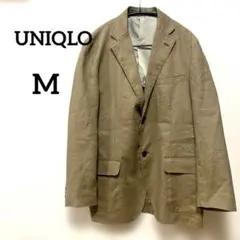 UNIQLOベージュ テーラードジャケット長袖 綿 100% メンズM