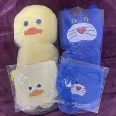 【新品】mojojojo ダイカットクッションXL ２種、フェイス巾着 2種