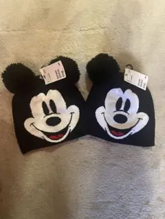ミッキーマウス ニット帽ポンポン付き ONESIZEおまけ付き