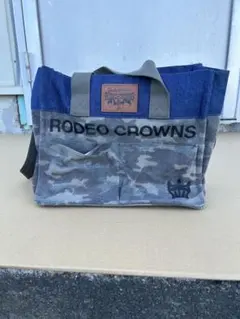 RODEO CROWNS 迷彩デニムトートバッグ