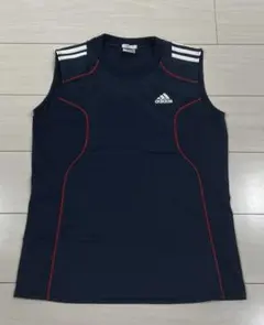 adidas CLIMACOOL ノースリーブシャツ ネイビー　Lサイズ