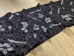 ★正絹絞りはぎれ　黒地　花　有松絞り鳴海絞り　布細工吊るし雛　布細工ミニ着物★