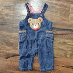 ミキハウス　プッチーくん　オーバーオール　サロペット　デニム