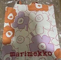 【Marimekko】マリメッコ　トートバッグ　2025ss オレンジホワイト