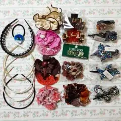 ヘアアクセサリー　シュシュ　カチューシャ　ヘアゴム　まとめ売り