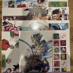 ドラゴンボール一番くじ　H賞　鳥山明カラーイラストクリアポスター　セット