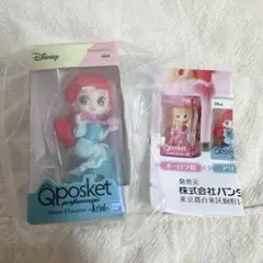 ディズニー　ガチャ　qposket アリエル　ミニチュア　フィギュア
