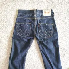 Levi's 504 ストレートデニム W30 ドット柄 Y2K ギミックのサムネイル