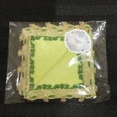 近沢レース 茶道 イエローグリーン タオルハンカチ 和レース