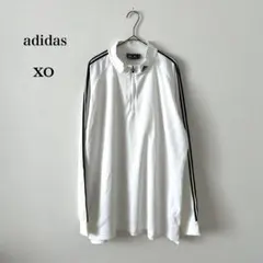 美品✨クロノス 長袖ポロシャツ XL 白 黒 ゴルフウェア ストレッチ