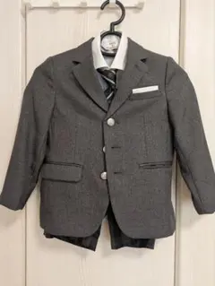 BEAMS グレー フォーマルスーツ 110cm ネクタイ付き