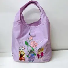 ネコ　ねこ　猫刺繍　トートバッグ　コンパクト　エコバッグ　折りたたみ