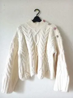 ZARA　ザラ　ニット　トップス　新品　インスタ　岡部あゆみさん