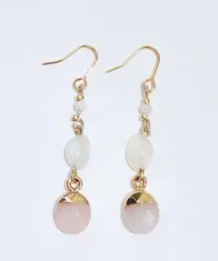 rose quartz & moon stone✴︎ピアス