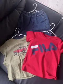 子ども服 まとめ売り 上下 120cm Tシャツ デニムパンツ FILA