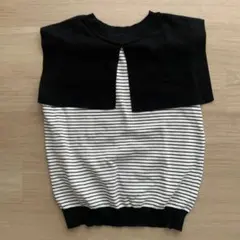 grove セーラーカラーノースリーブニット