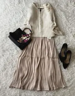 新品あり♡アンタイトル ノーカラー ツイードジャケット M 入学式 セレモニー